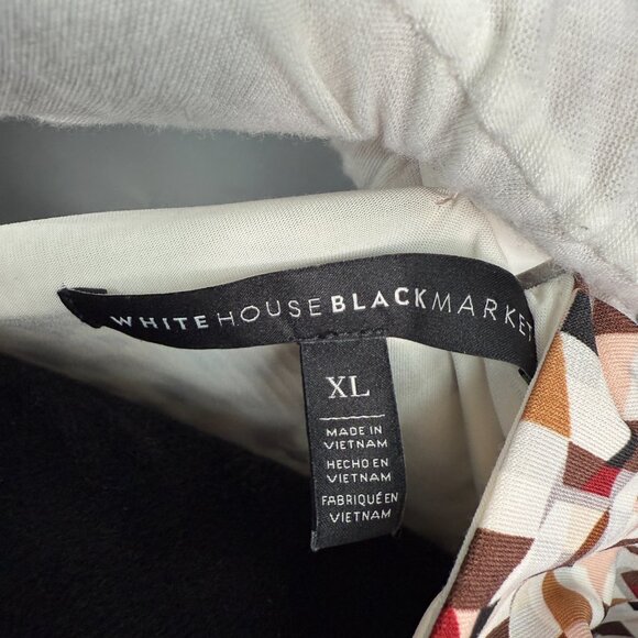 White House Black Market Diamond Print Lined Sleeveless Size XL - Picture 2 of 4